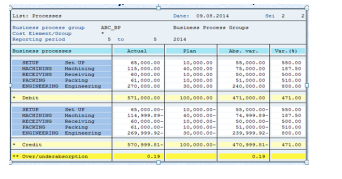 Example of a system-generated report